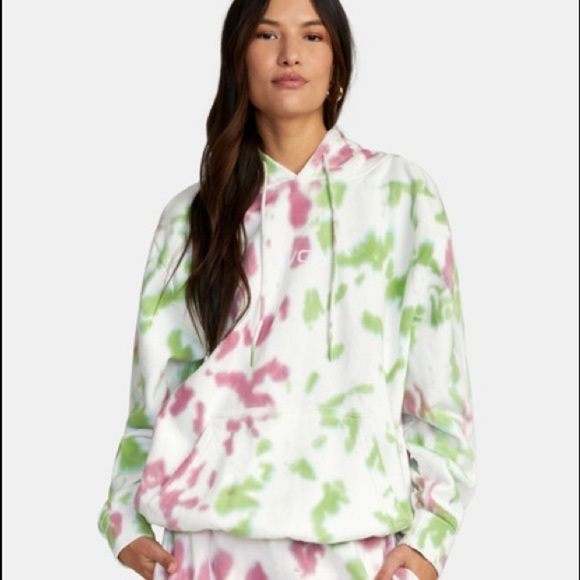 🔆RVCA🔆 LITTLE TIE-DYE HOODIE SWEATSHIRT - Picture 10 of 14